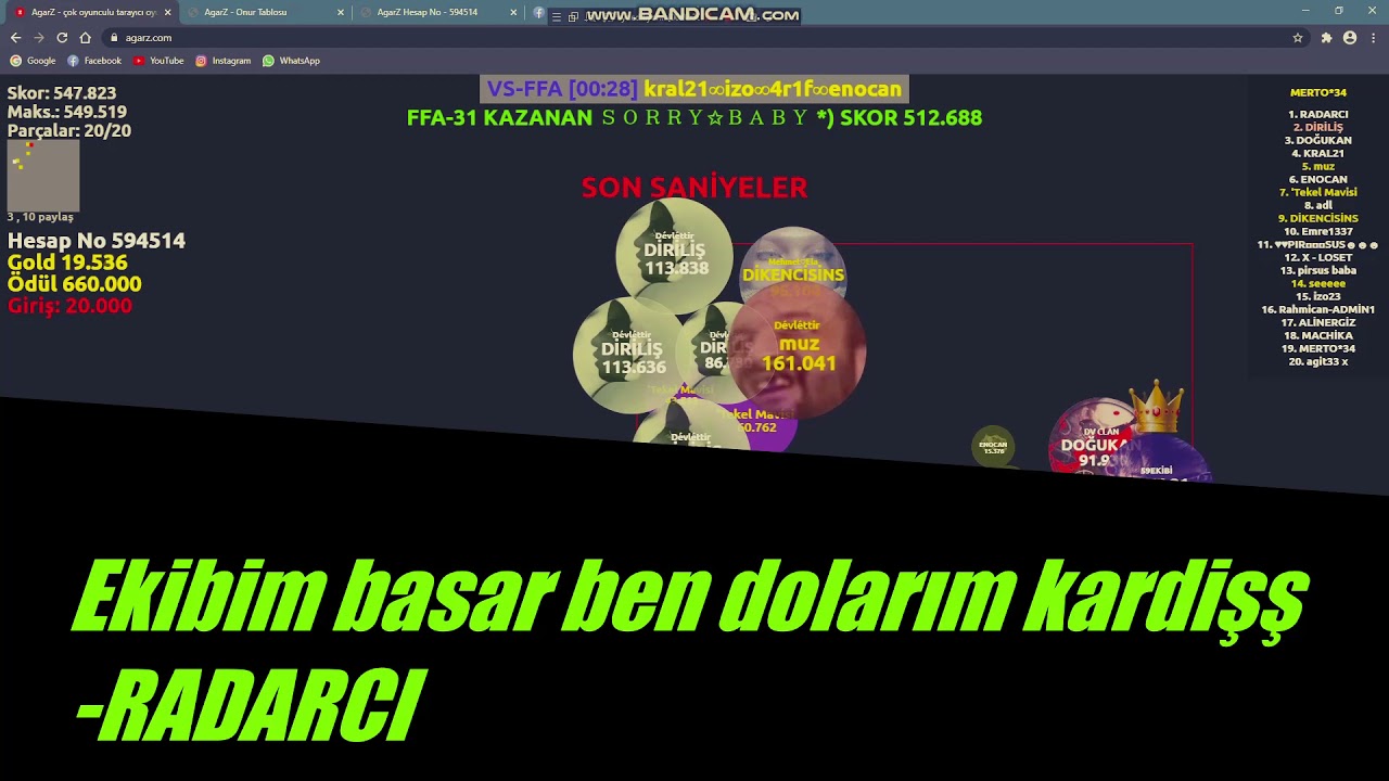 #AGARZ 65#EKİBİ |1 GÜNÜMÜZ VS-FFA VS-GSZ|(SESLİ YÖNETİM+ÇEKİLİŞ)