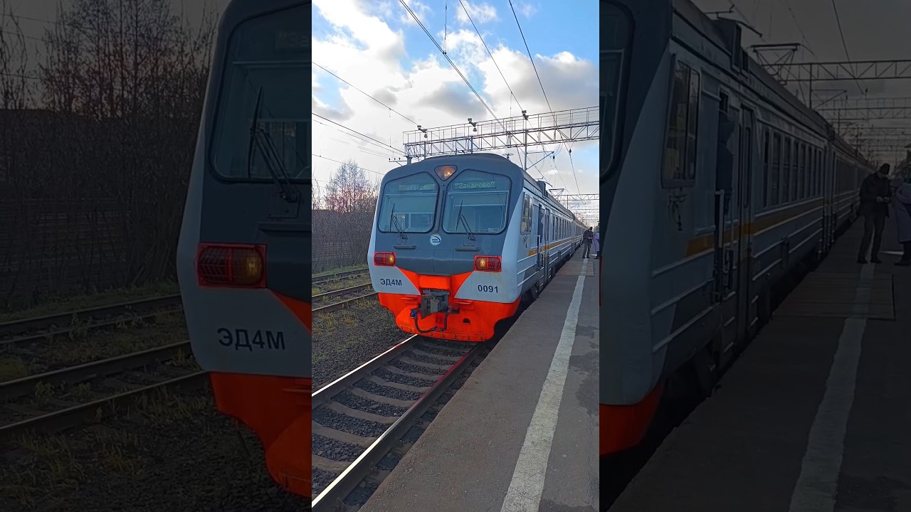 Обзор необычного электропоезда ЭД4М-0091 после модернизации! #электричка #эд4м #цппк #модернизация