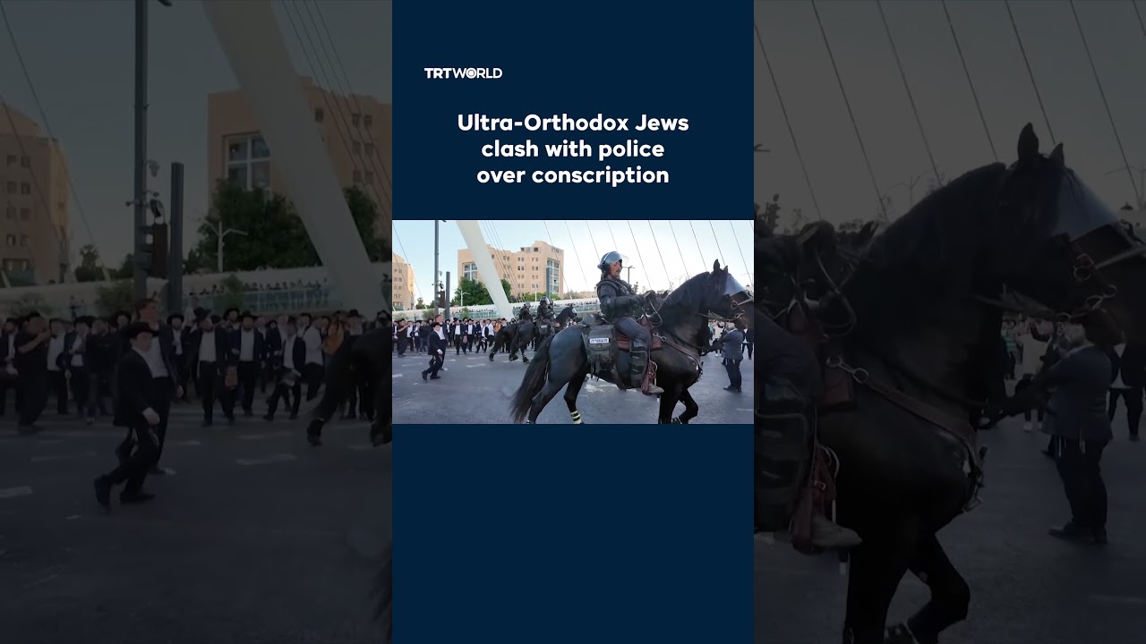 Ultra-Orthodox Jews clash with police in Jerusalem over conscription