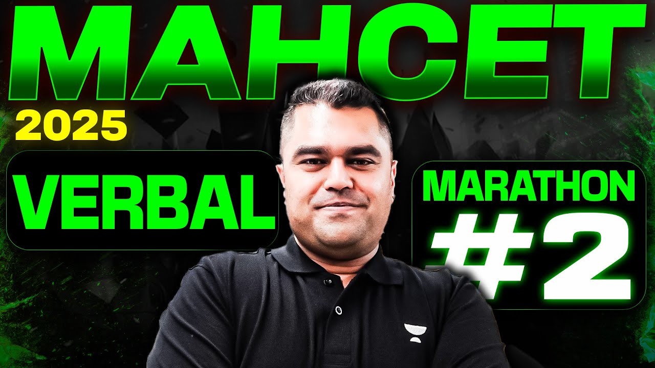 MAH MBA CET 2025 ✅ Complete VERBAL Marathon Session 02