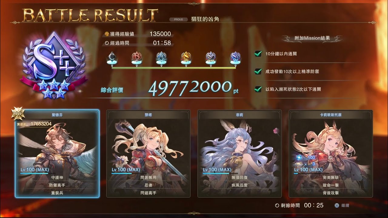 Granblue Fantasy Relink 貝西摩斯 01:58 聖德芬+ 3Ai