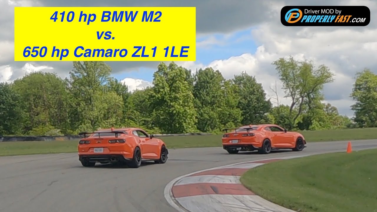 BMW M2 Instructor chases pair of Camaro ZL1 1LE's - PittRace 5/24/25
