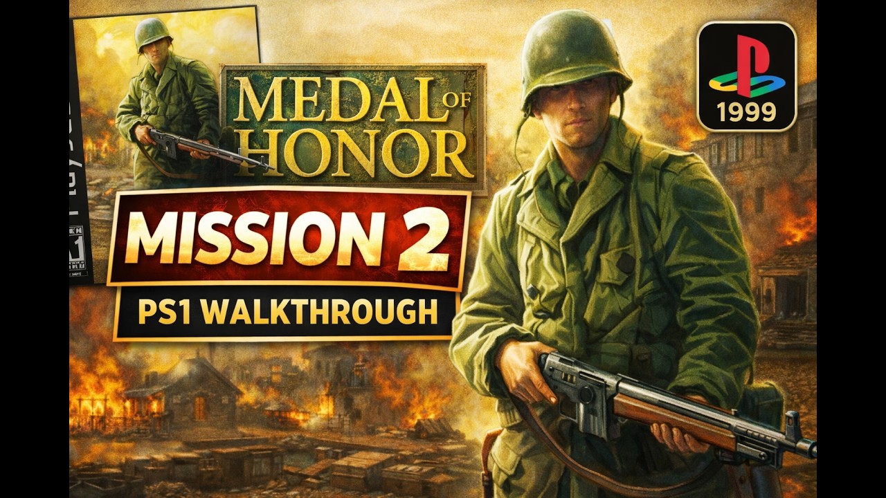 Medal of Honor (1999) PS1 – Mission 2 Walkthrough | No Commentary