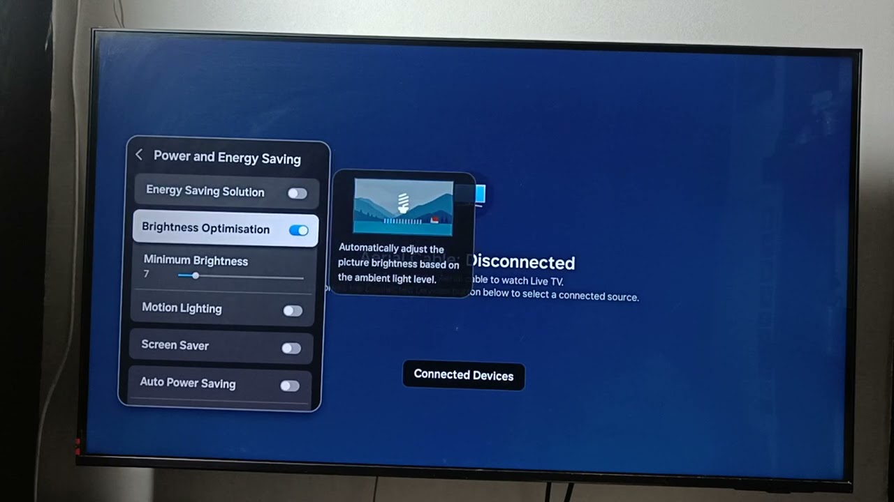 Как отключить автоматическое затемнение экрана Samsung TV | Выключение оптимизации яркости