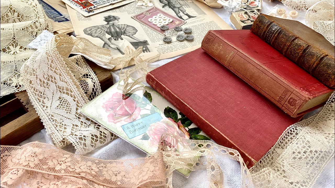 紙もの【イベントで購入した紙・ヴィンテージレース・ボタン、洋書などをご紹介します】GREEN HOOP MARKET(グリーンフープマーケット)vol.4の購入品♡