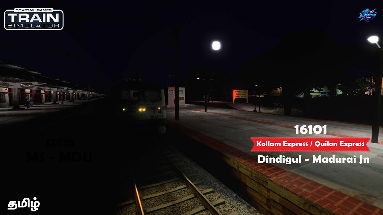 16101 Kollam Express 🚆 | Dindigul Jn ➝ Madurai Jn | Full Journey in Tamil | RailWorks Gameplay 🔥