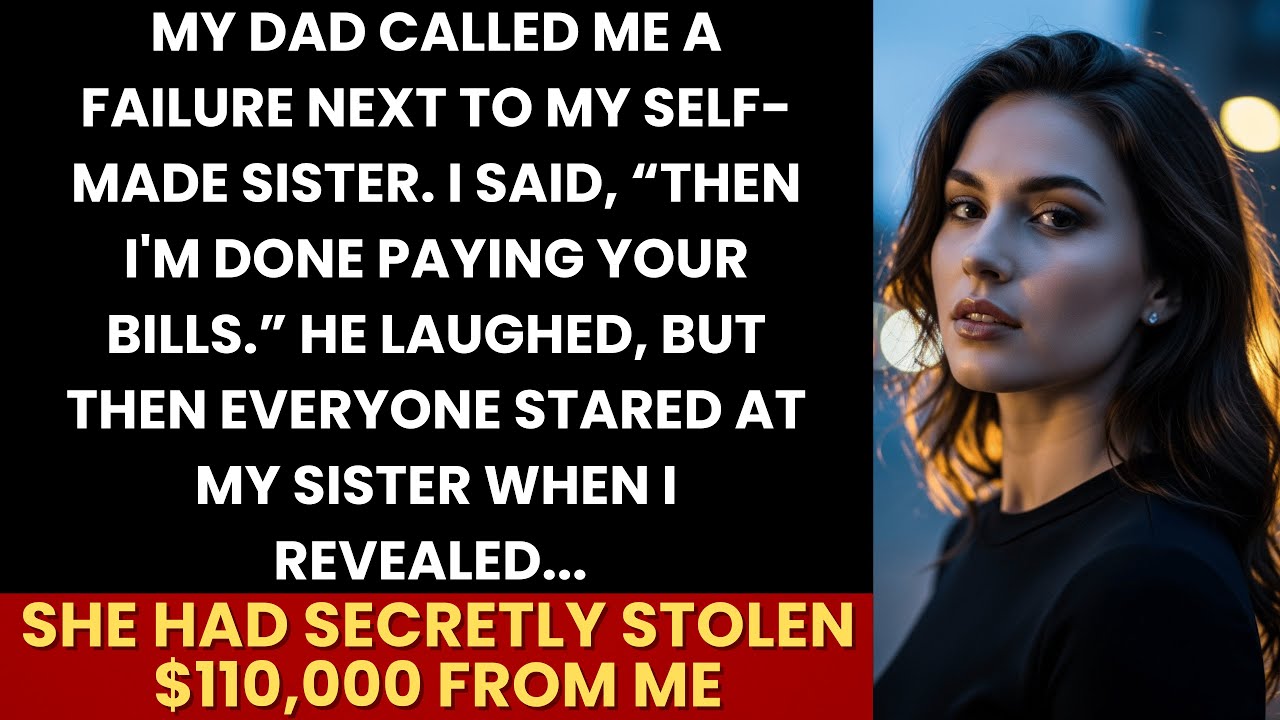 Dad Called Me A Failure Next To My Sister—Then I Revealed She Secretly Stole $110,000 From Me