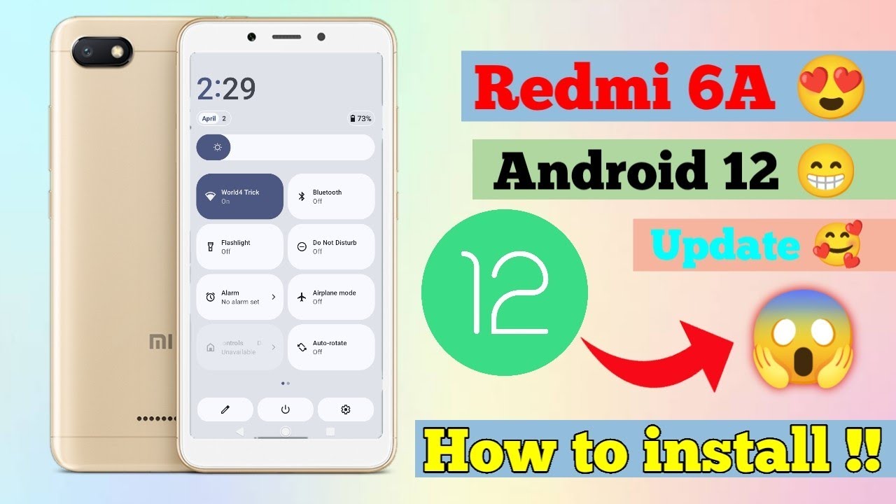 How to install Android 12 in Redmi 6A (Cactus) | Redmi 6A New Update | Redmi 6A Custom Rom install,