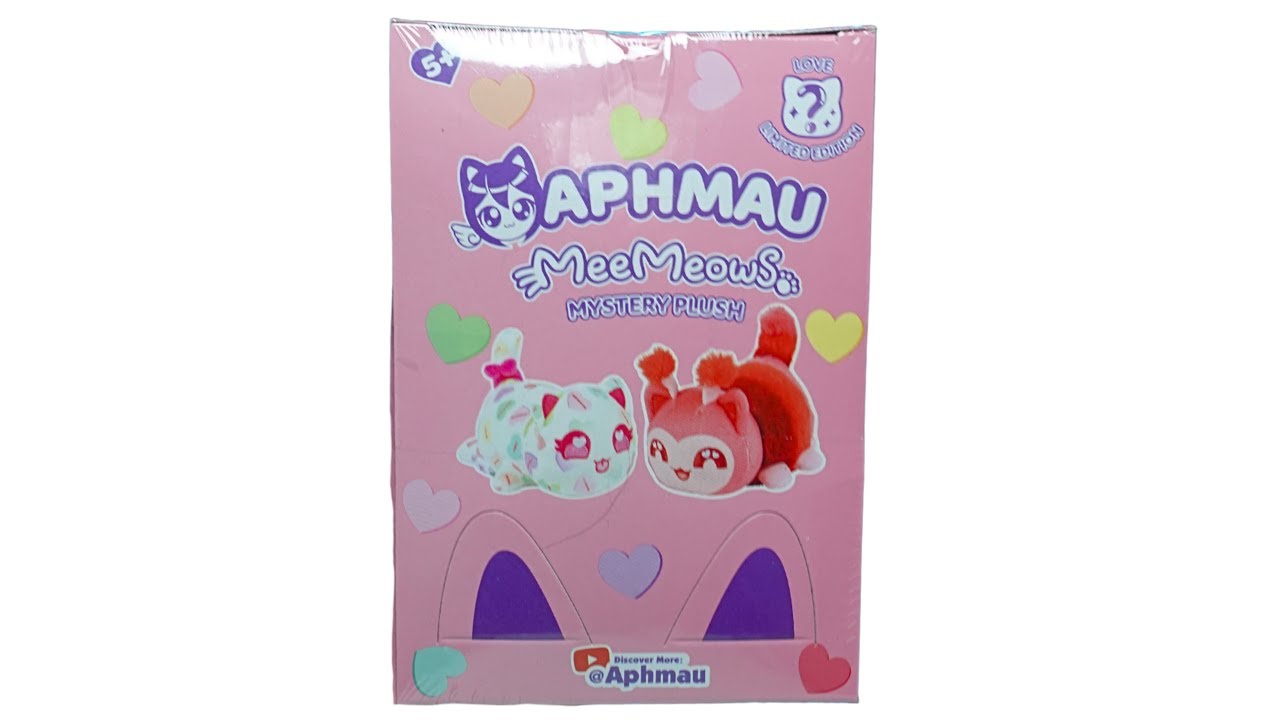 Обзор распаковки лимитированной коллекции плюшевых игрушек Aphmau MeeMeows Love Plush в закрытой ...