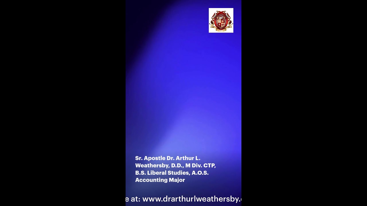 CAN WE TALK with Sr. Apostle Dr. Arthur L. Weathersby