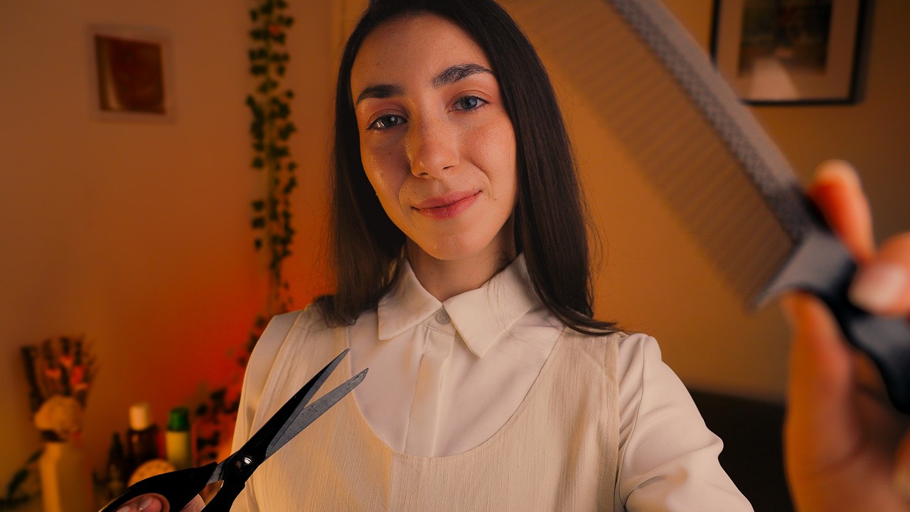 ASMR POV Hair Salon: Scalp Health Checkup & Hair Styling Consultation (Shampoo & Cut) 💆🏻‍♀️
