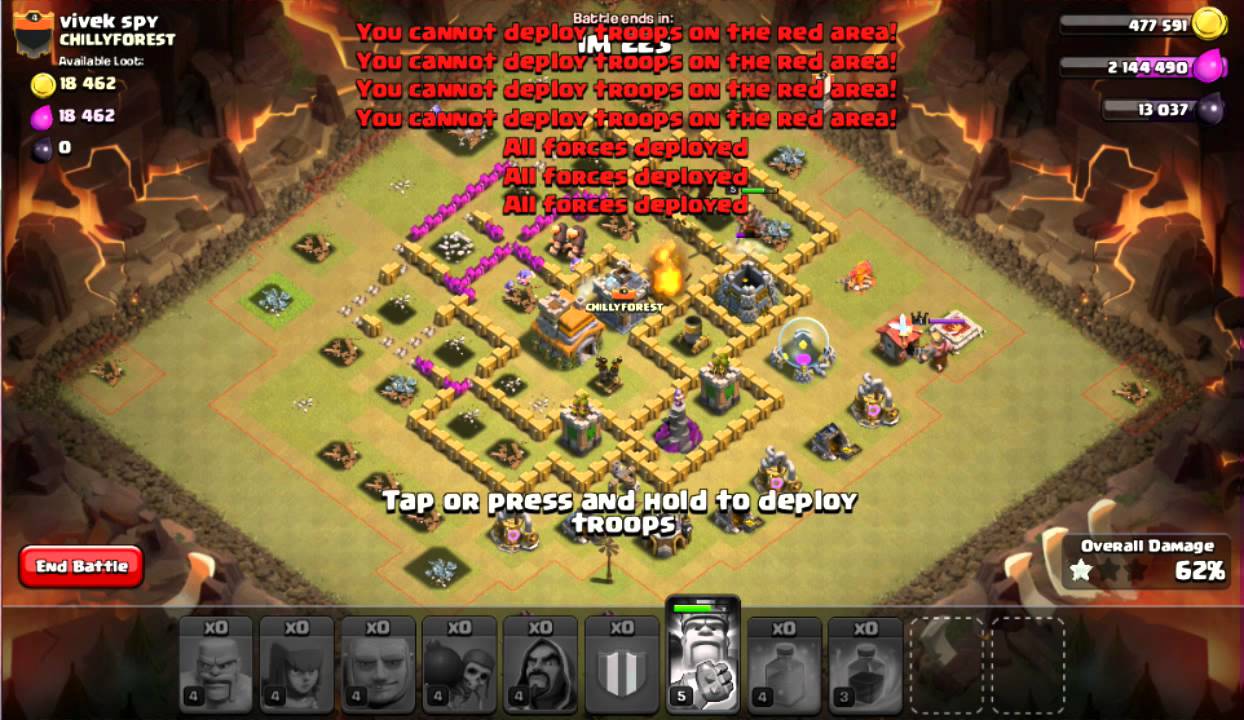 TH7-Best attack strategy-3 Star-clan wars (no dargon ) -Part 5