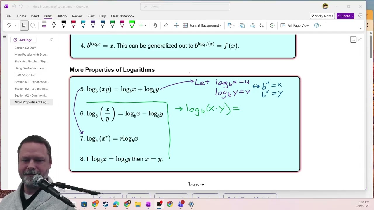 Properties of Logarithms