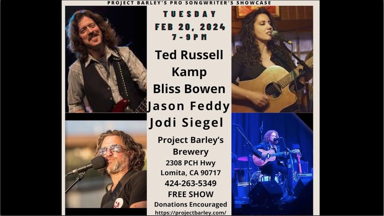Project Barley Pro Singer Songwriter Showcase, February 20, 2024