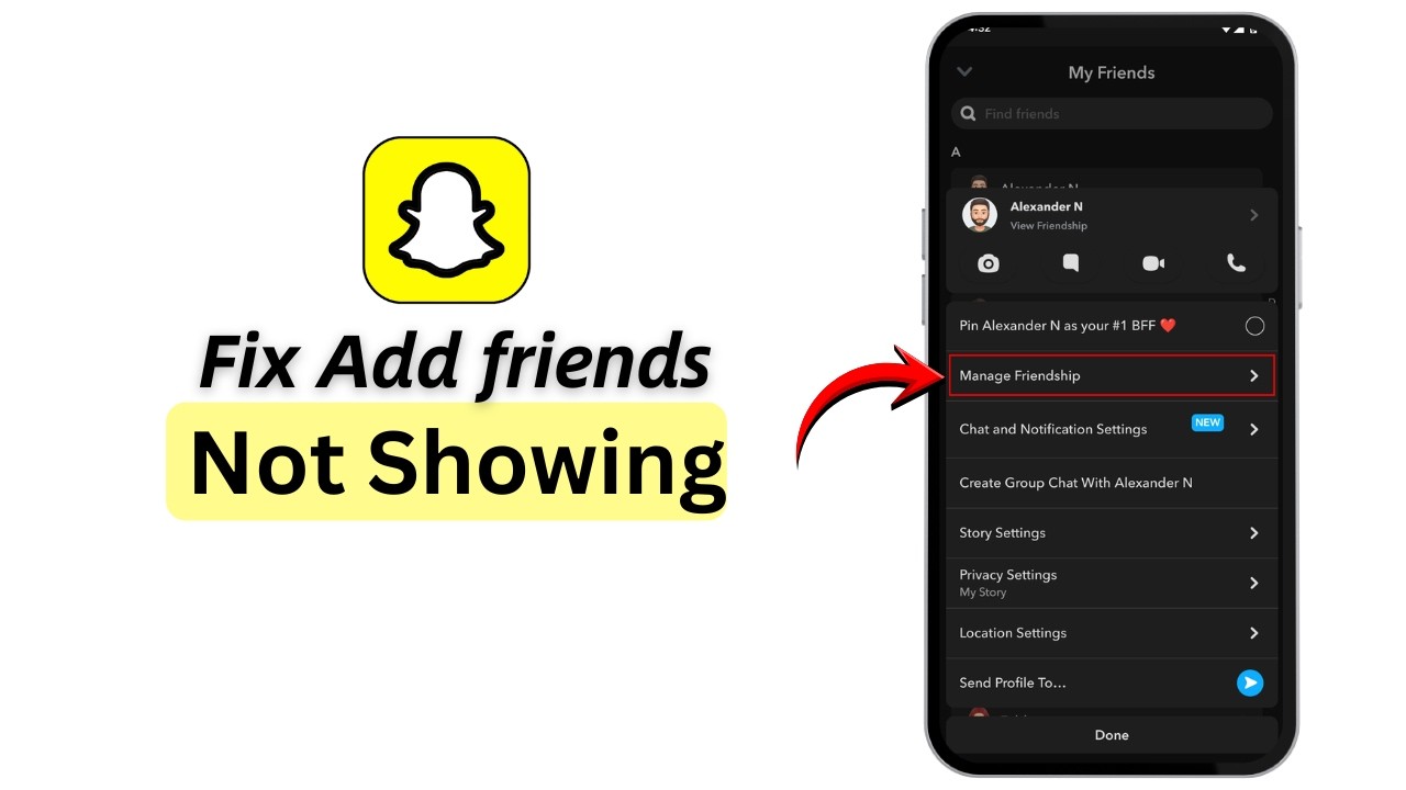 Как исправить проблему с отображением добавленных друзей в Snapchat (2026)