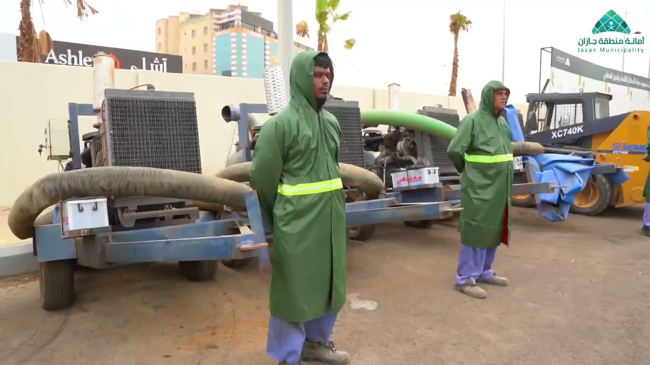 استعدادات أمانة جازان لمواجهة الحالة المطرية