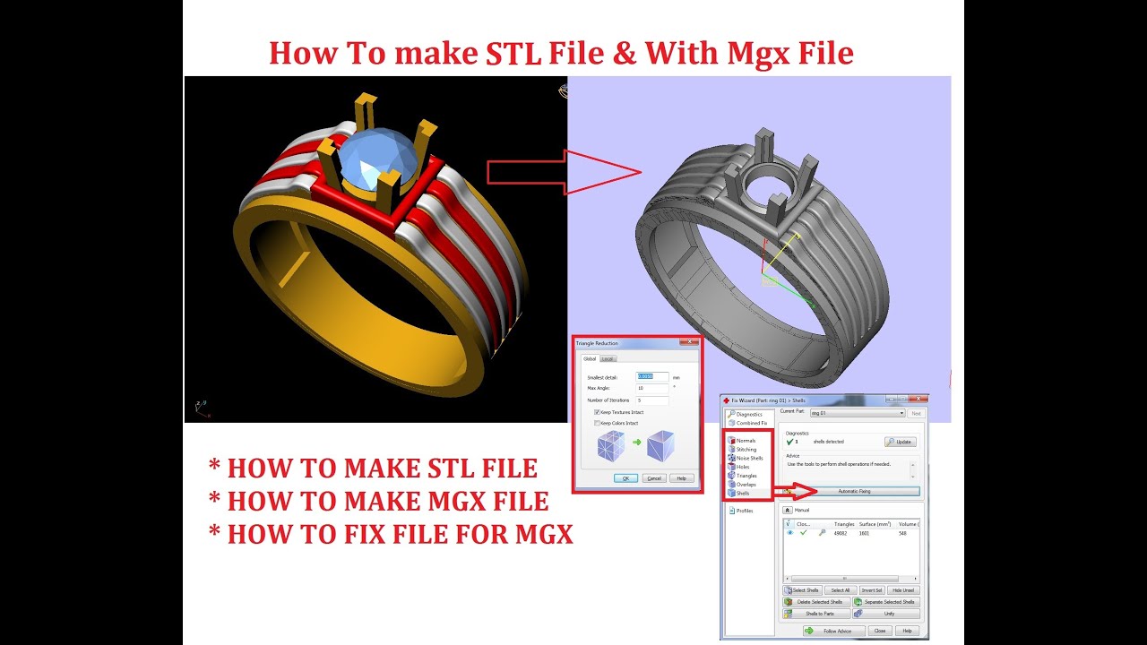 How To Make Stl File How To Make Mgx File Matrix 8 Jewellery Design (Unity Institute Surat)