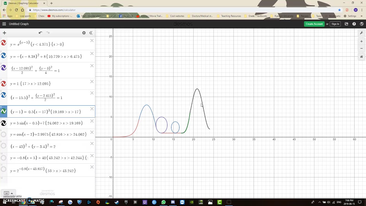 Making a Roller Coaster in Desmos