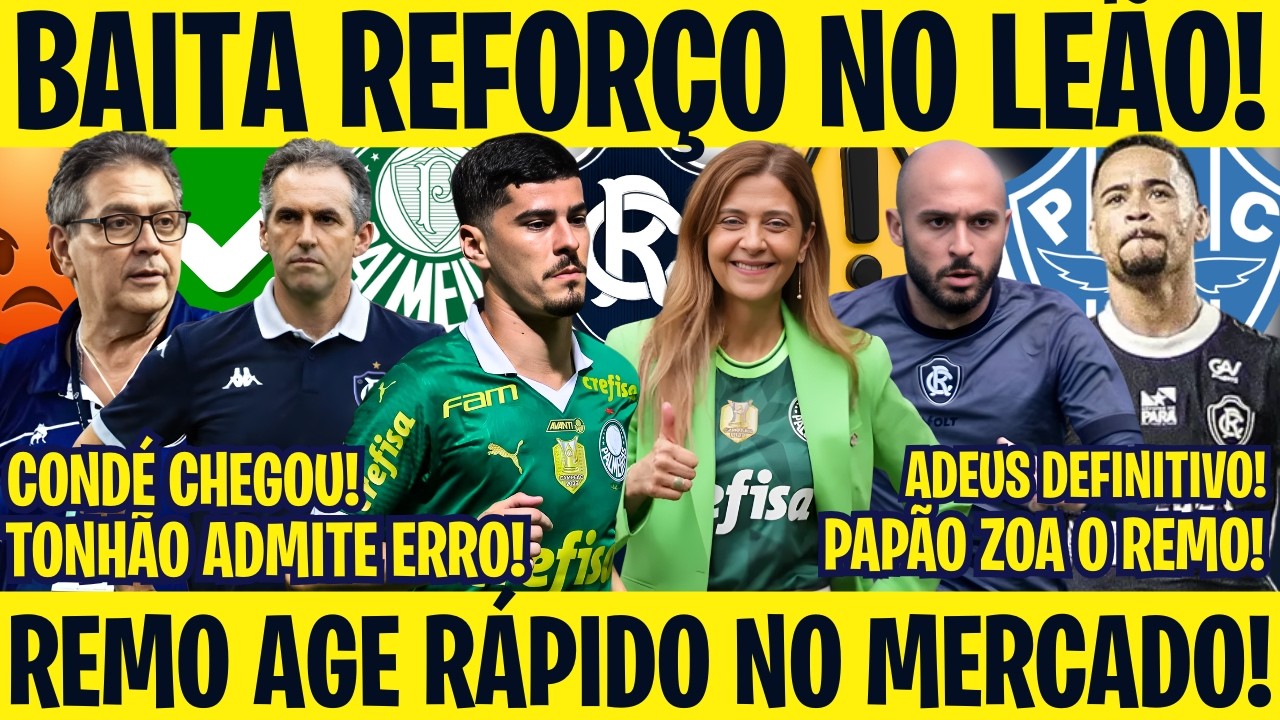 BOMBA! CRAQUE DO VERDÃO NO REMO! | TONHÃO DESABAFA! | PAPÃO HUMILHA PIKACHU | MEIA ASSINA COM RIVAL!