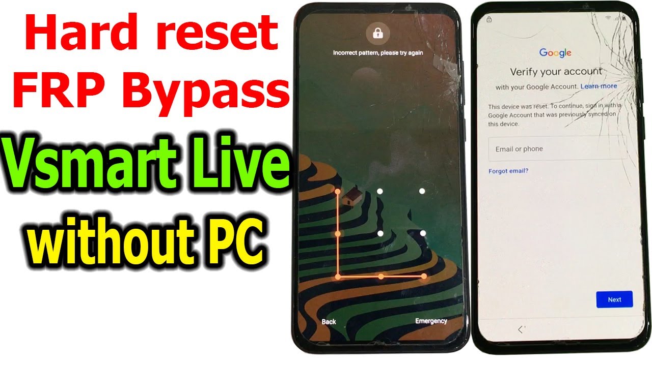 Vsmart Live Android 10 How to Hard reset/FRP Bypass/Google Account Lock without PC