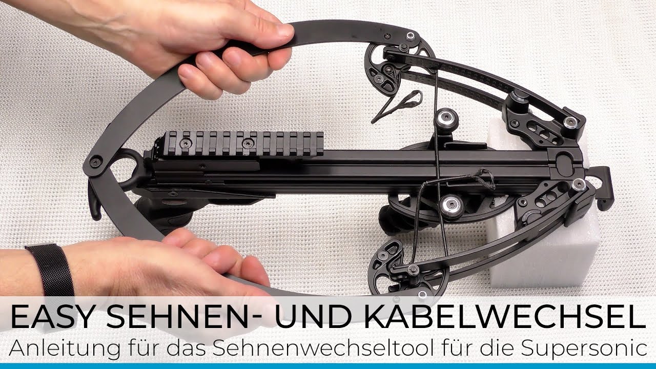 How to: Sehnenwechsel und Kabelwechsel an der X-BOW fma Supersonic - komplette Anleitung.