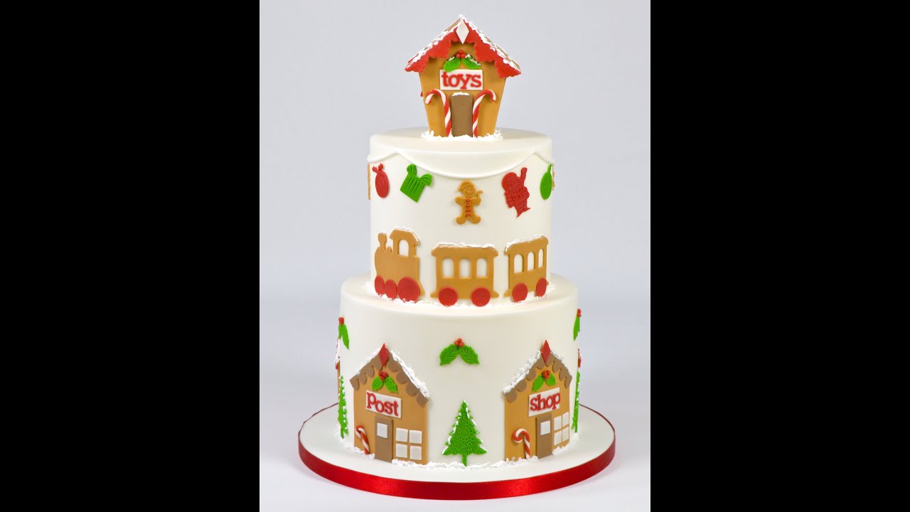 Christmas | How to make a Gumpaste Fondant Gingerbread House Cake Topper step by step easy Tutorial