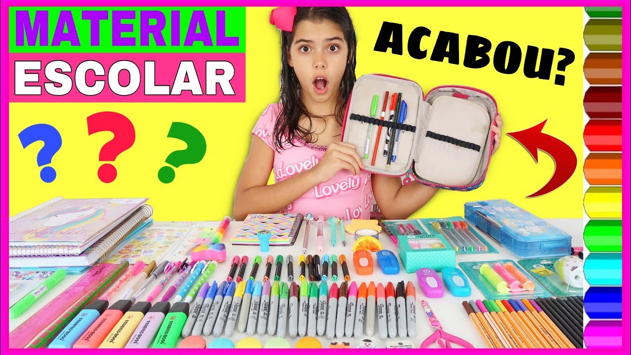 COMO ESTÁ O MEU MATERIAL ESCOLAR no MEIO DO ANO - Organizando Material Escolar | NICOLE DUMER