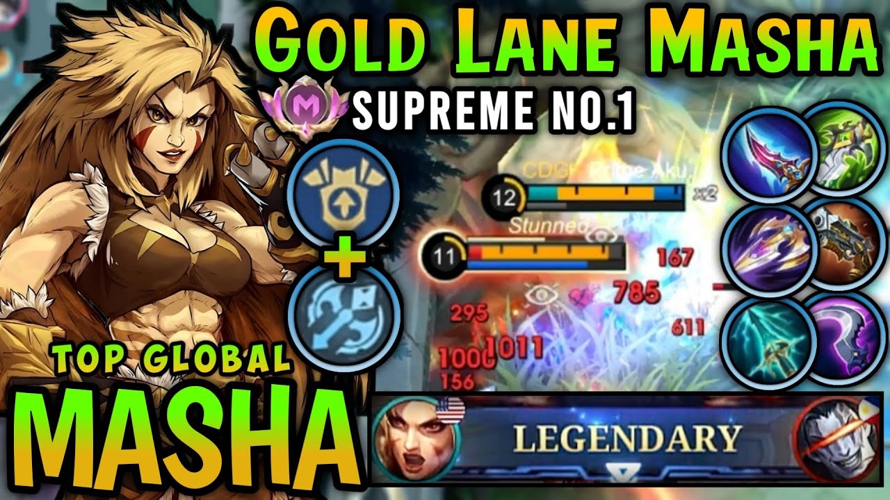 Supreme No.1 Masha Build!! Top Global Masha Best Build 2024 - Mobile Legends