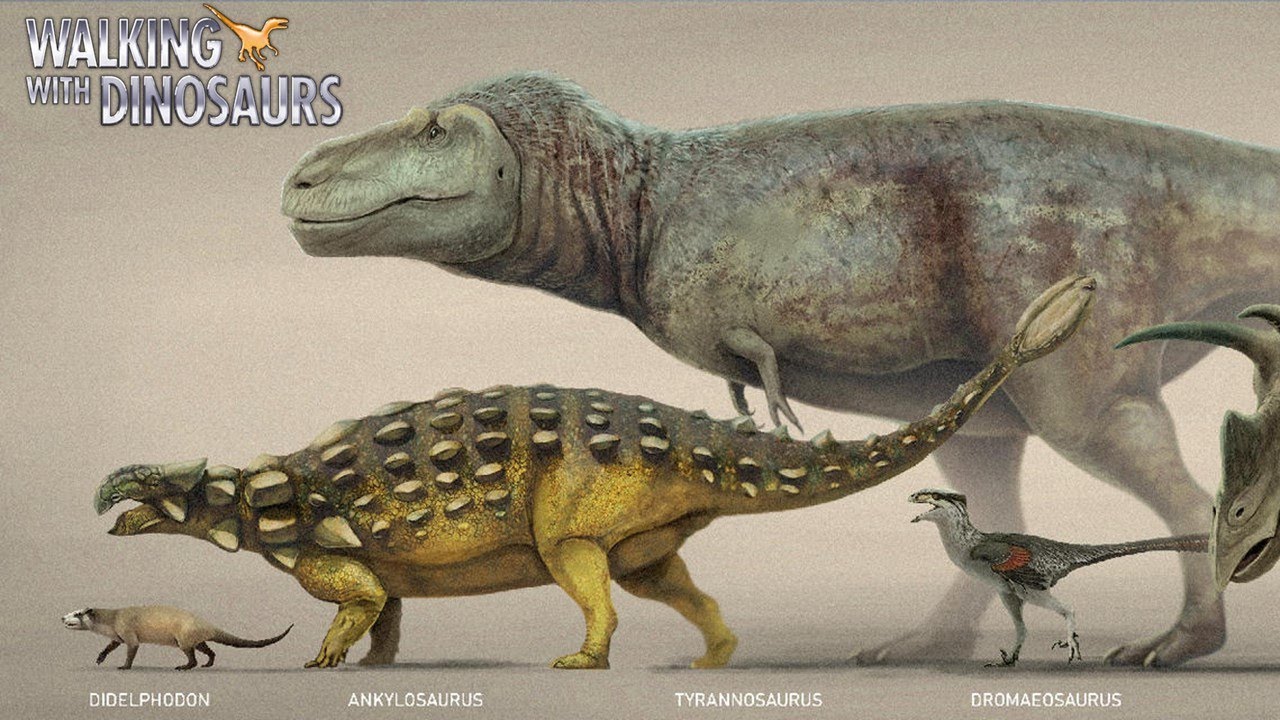 Walking with Dinosaurs size comparison with accurate dinosaurs by Mario Lanzas
