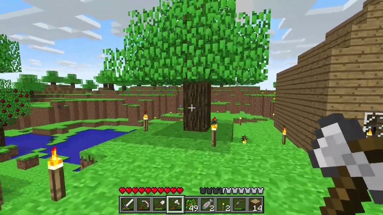 Cozy Minecraft Beta Indev+ Talkless Gameplay - #04 - Mini Bridge and Gathering Wood