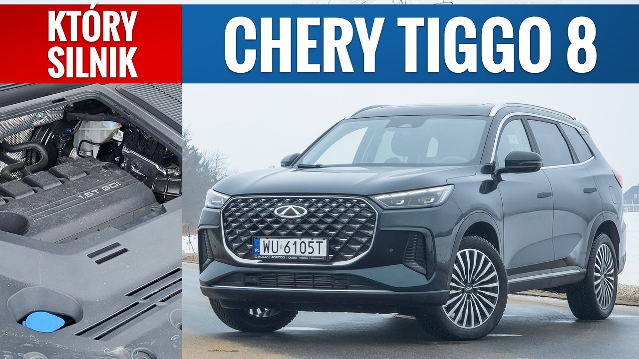 Chery Tiggo 8 2026 - TEST PL Benzyna czy hybryda plug-in, kt&oacute;ry silnik do tego auta?