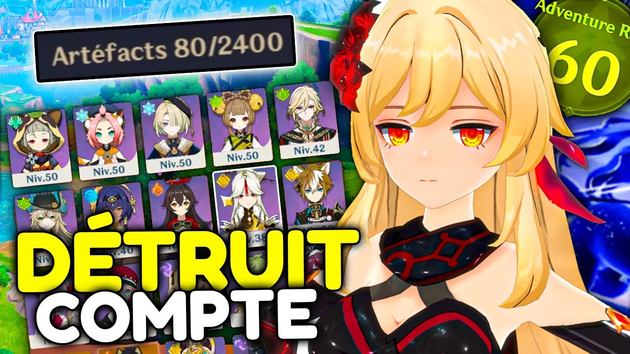 Cet abonné doit recommencer son COMPTE Genshin Impact AR 60 à cause d'un HACK !