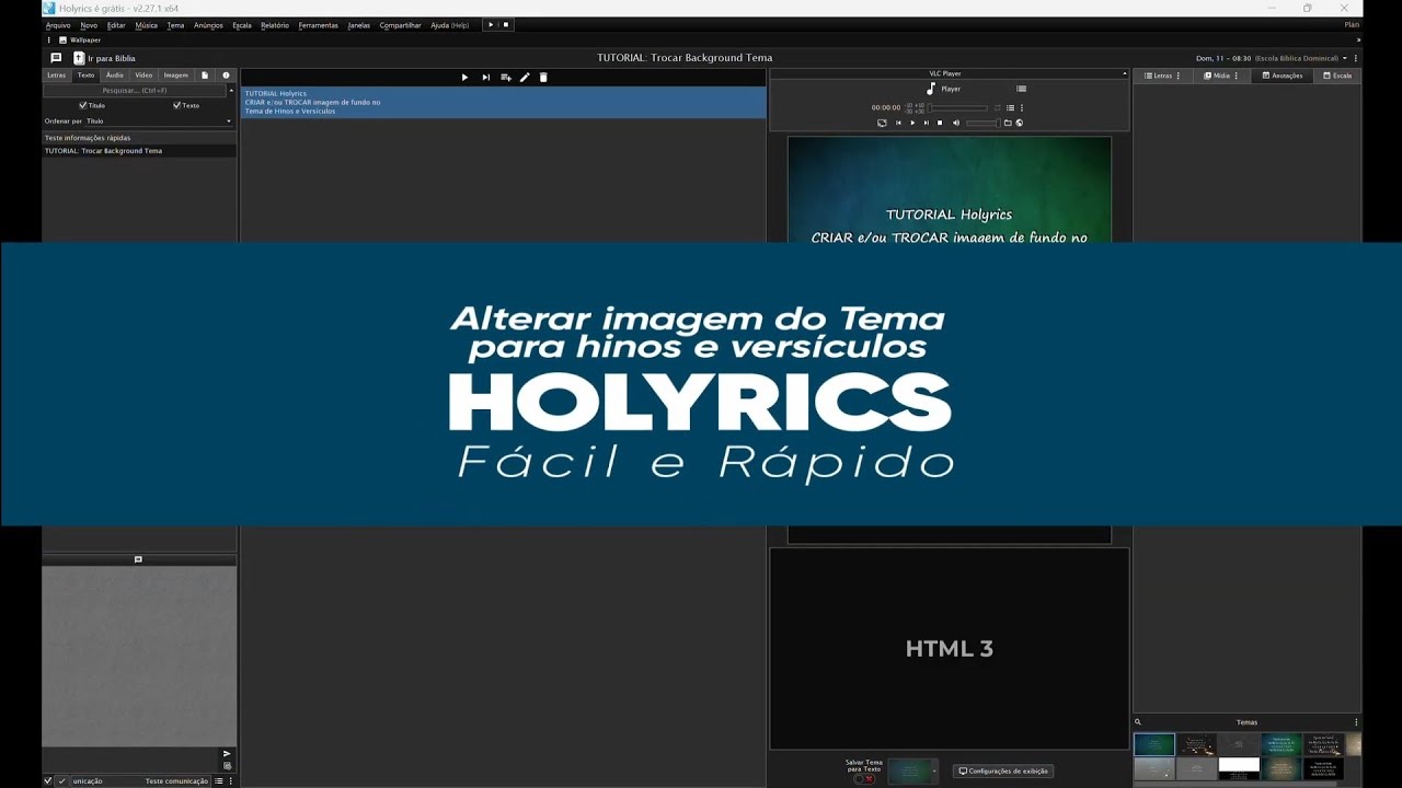 Holyrics | Criar ou trocar imagem de fundo para letras de hinos