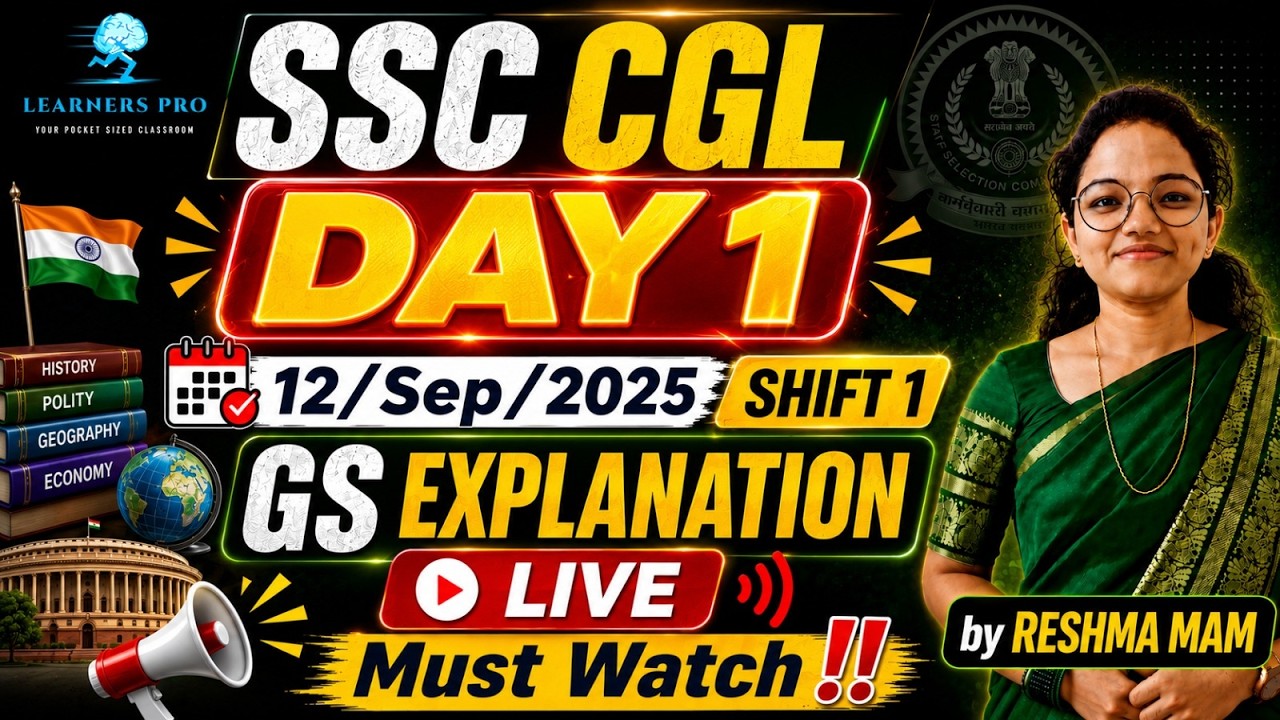 🎯⚖️ SSC CGL 2025 GS Paper Explained &ndash;SHIFT 1 🚀 | Previous Paper Analysis
