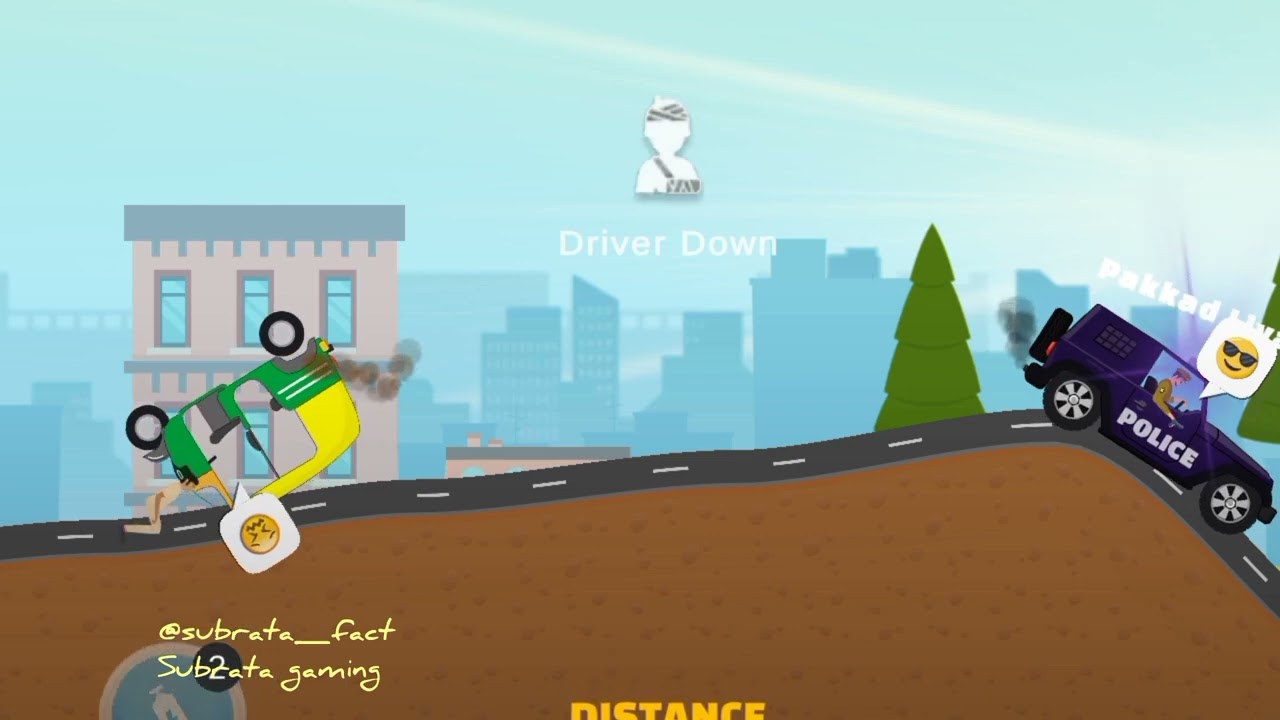 Signal ভাঙতেই পুলিশ পিছনে! 🚔🔥 Hill Climb Auto Racing High Speed Chase