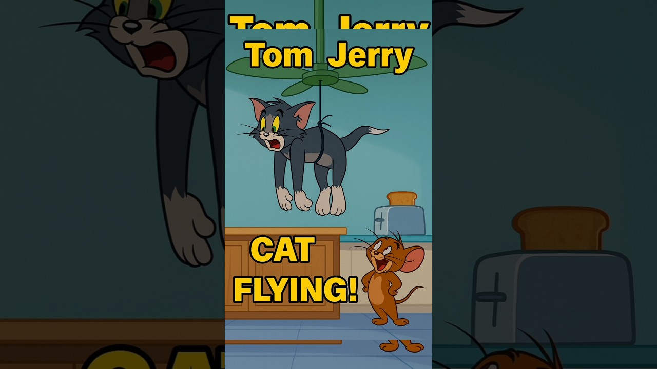 "Jerry’s Prank: Tom Flies in His Sleep! 😂🐭🐱"