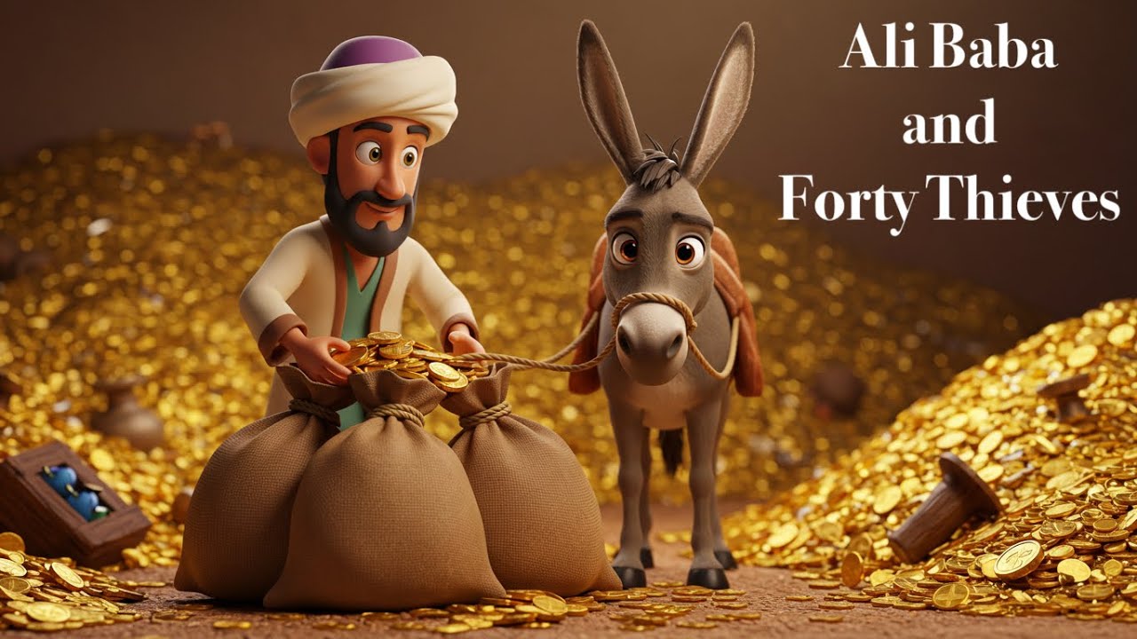 Ali Baba and Forty Thieves | Ai cartoon stories | Kids interesting stories | #alibaba #animatedmovie