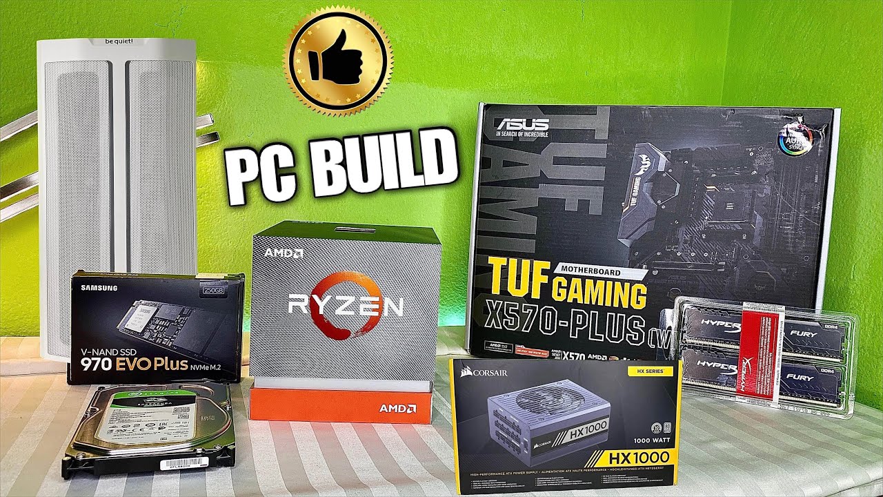 PC Build, Ryzen 9 3900x, RTX 3080, Asus X 570, Corsair 1000W, Be Quiet 500DX