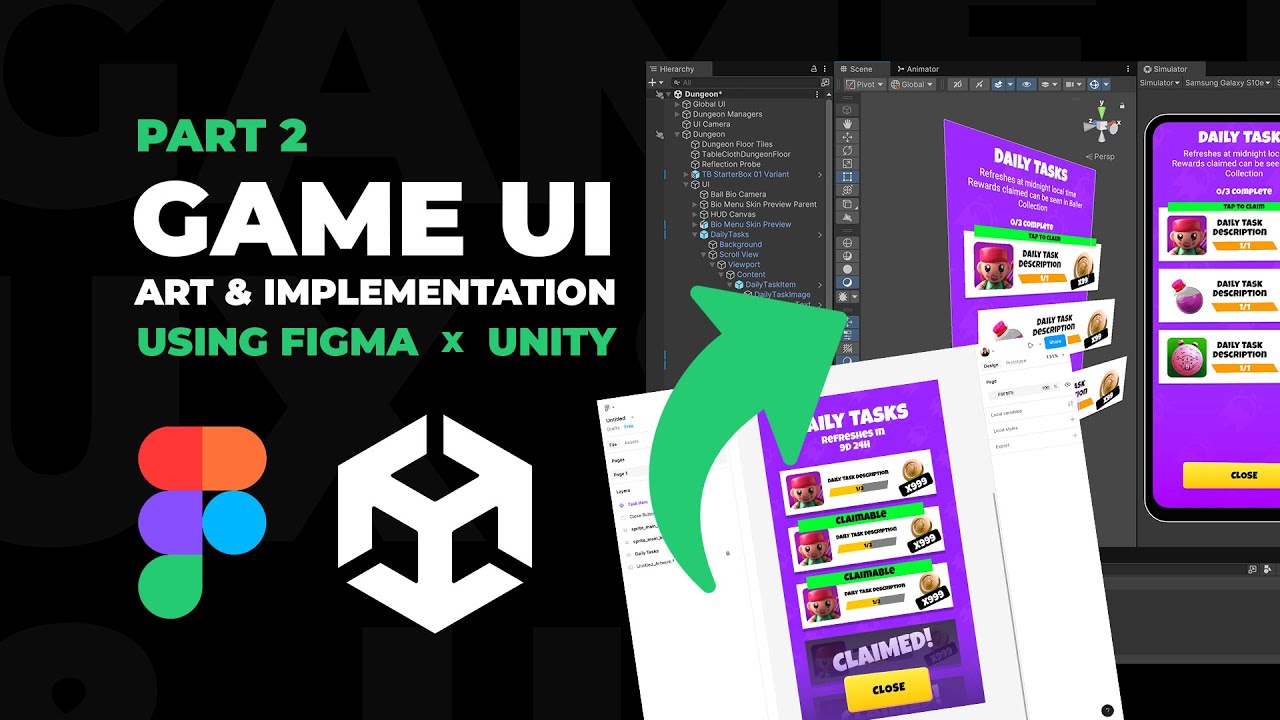 Figma to Unity Game UI Tutorial Part 2 | Skinning Wireframes & Art Implementation