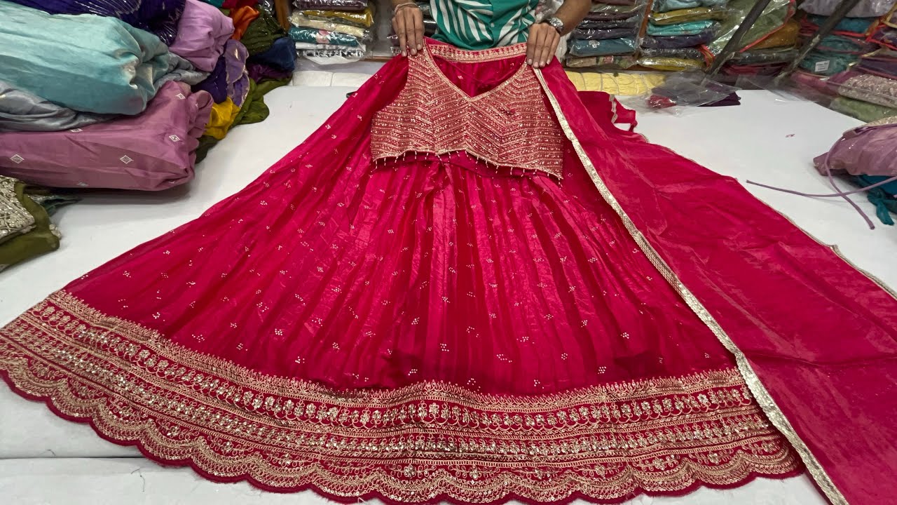 Chickpet Bangalore wholesale price trending lehenga collection single piece courier available 
