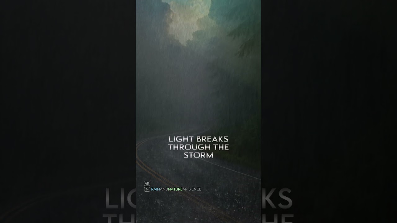 Forest Road Rain &ndash; Dramatic Light & Calm | Nature Sounds 10 Hours #RainSounds #SleepFast #NightRain