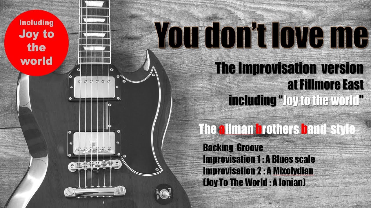 You don't love me Improvisation backing : including 