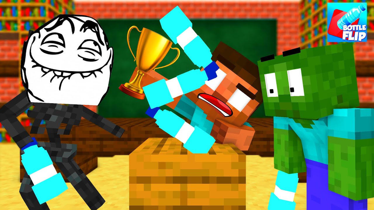 Minecraft Mobs : BOTTLE FLIP TOURNAMENT CHALLENGE (Minecraft Animation Parody)