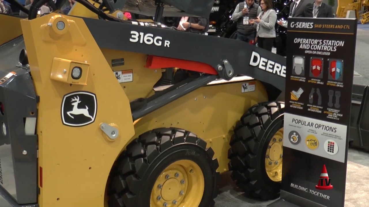 MINICARGADORES John Deere NUEVA Serie G | World of Concrete 2016