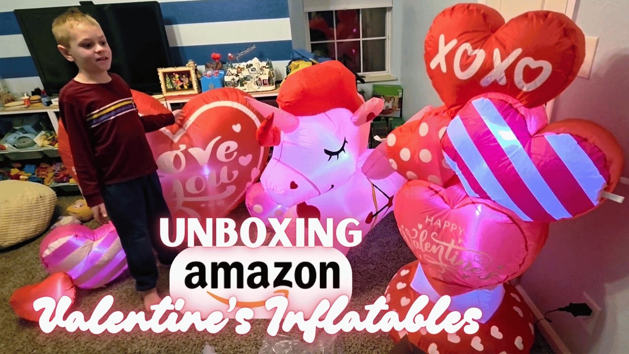 Unboxing Amazon Valentine's Day Inflatables! 💕 #blowup #inflatable #unboxing #amazon #valentinesday
