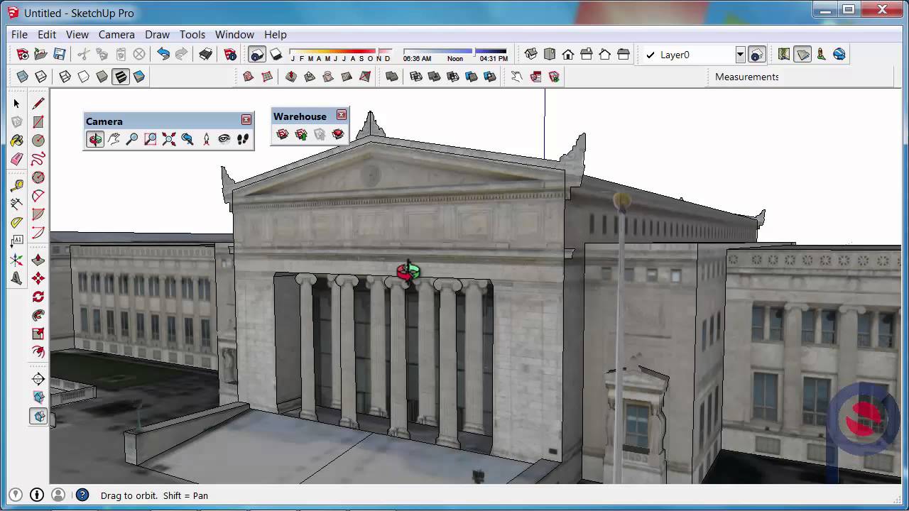 SketchUp - How to use the Orbit Tool