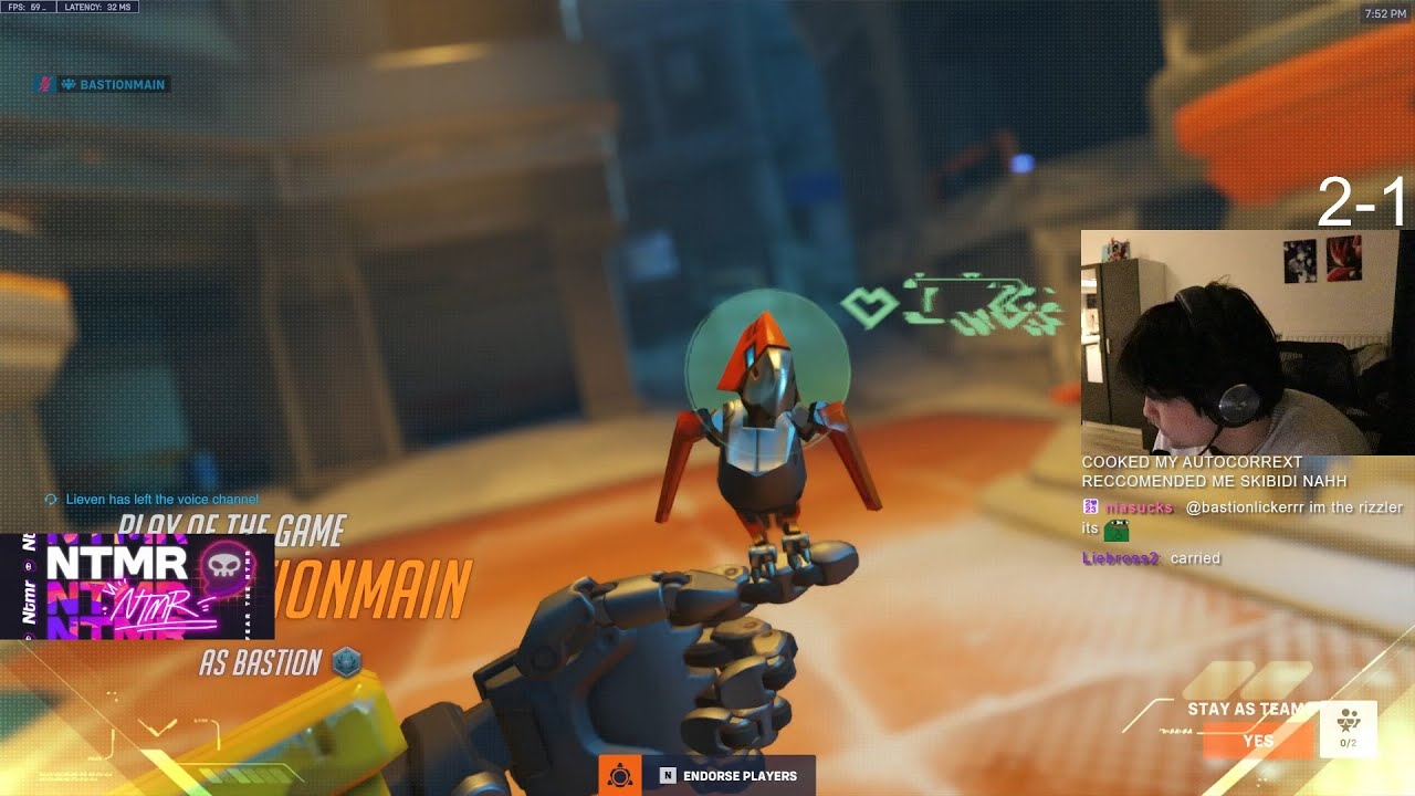 POTG! #1 BEST BASTION IN THE WORLD - TheBasti0nMain! OVERWATCH 2 SEASON 13 TOP 500