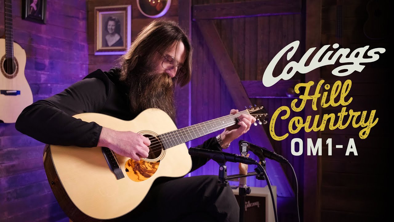 Collings OM1A Hill Country-Adirondack Spruce & Honduran Mahogany - No Talking Demo with Matt Chulka
