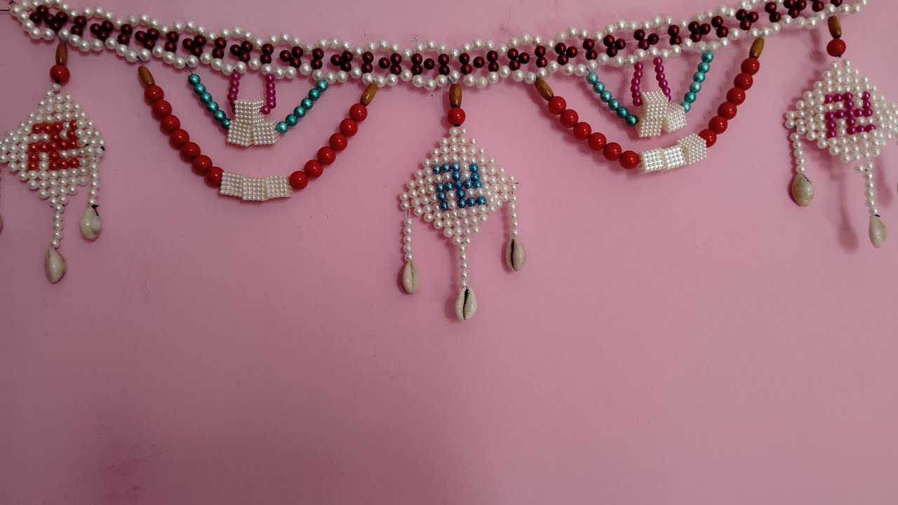 How to make beads beautiful bandhanwar #diy #diyhandmade #handmade 