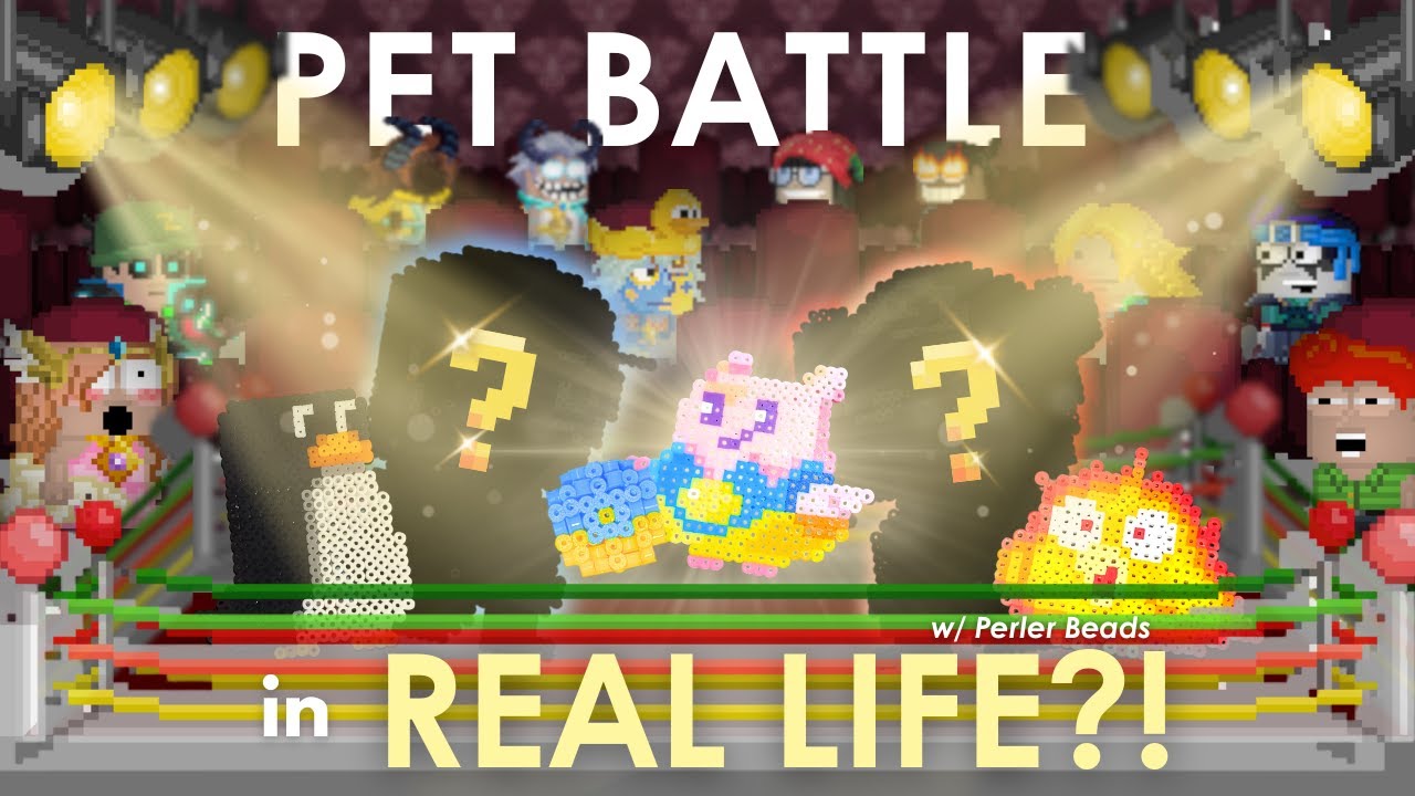 I Made Growtopia's Pet Battle in Real Life?! (Perler Beads)
